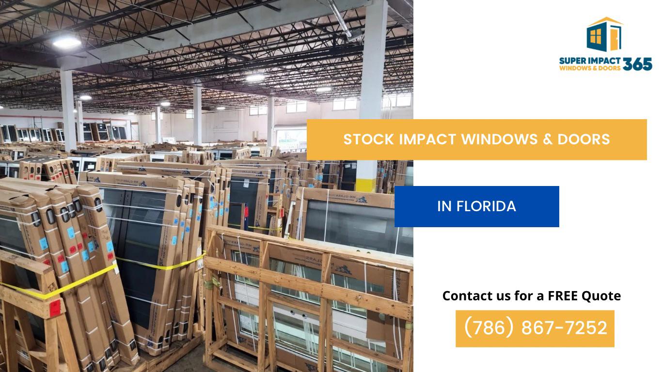 Stock Storm Hurricane Impact Windows, French Doors, and Sliding glass doors in South Florida