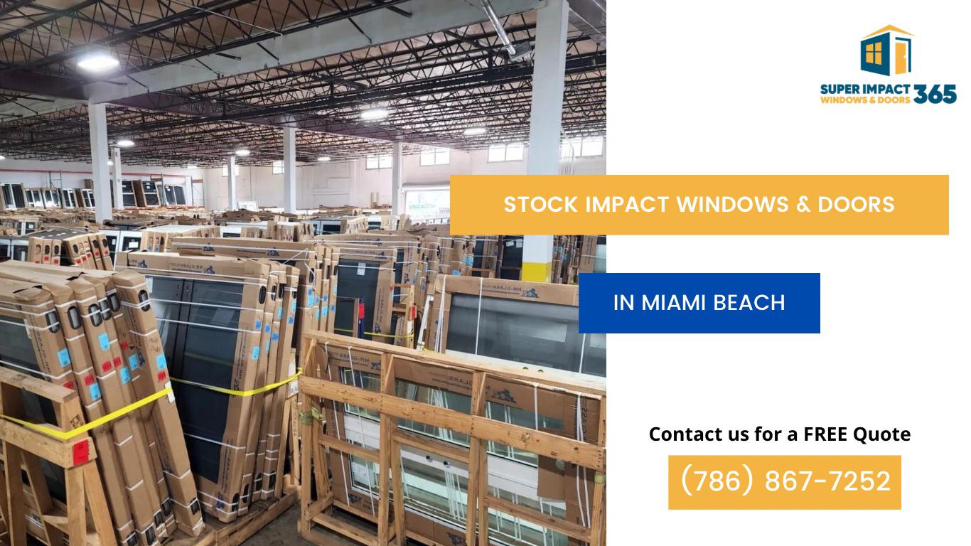 Stock Hurricane Impact Windows and Doors in Miami Beach South Florida